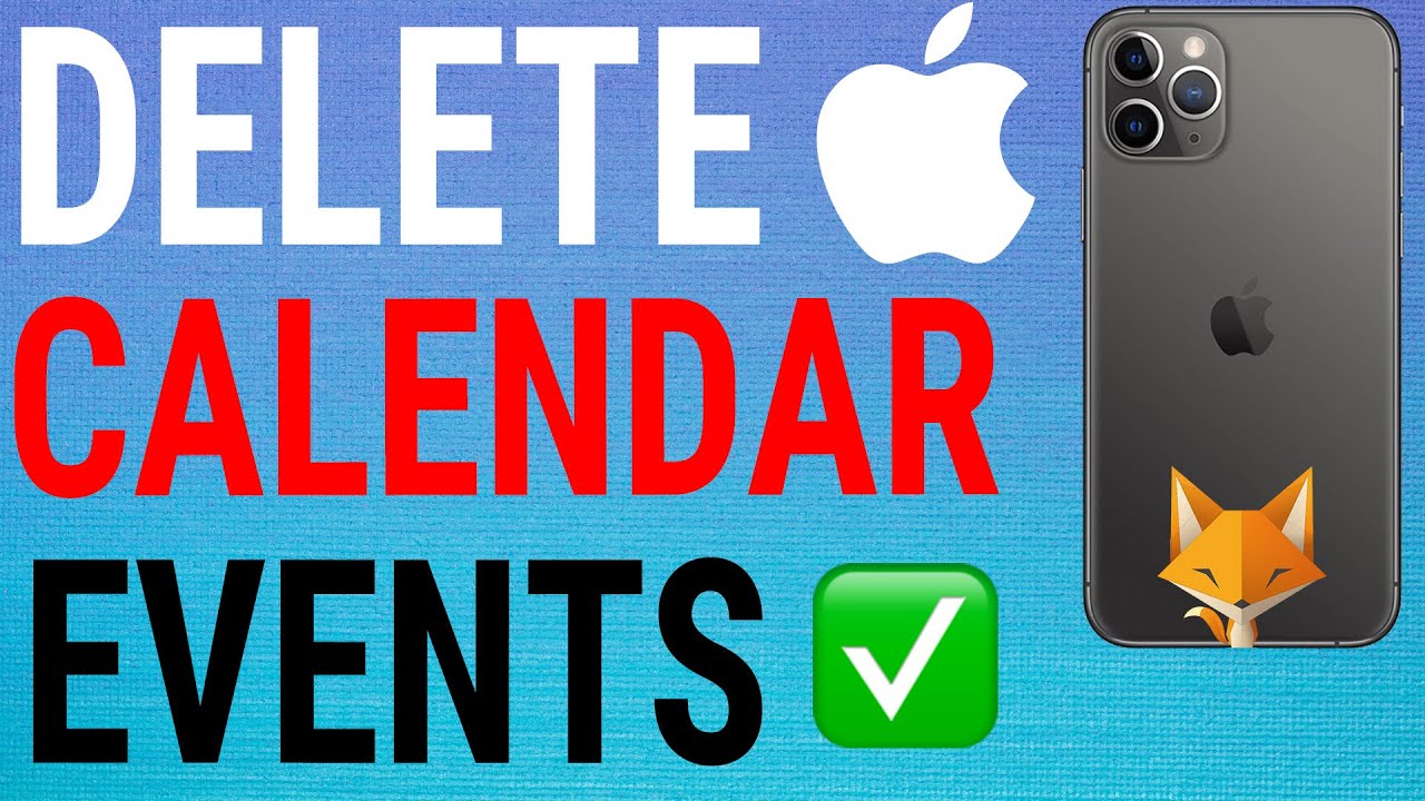 How To Delete Calendar Events On IOS IPhone IPad YouTube