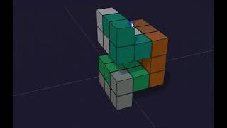 Tunnel figure made of pieces of Soma cube puzzle