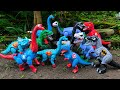 Dinosaur Jurassic World Superhero | T-rex, Brachiosaurus, Triceratops, Superman/ Spiderman eps.1