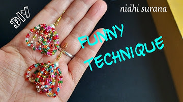 😆Loopy Loops Earrings || Multicolour Seed bead (0204) earrings