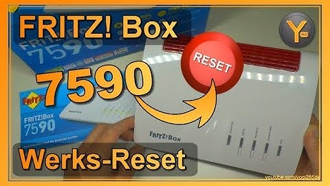 AVM FRITZ! Box 7590: Perform a reset / load factory settings (also for other models)