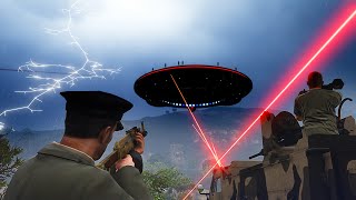 GTA 5 -👽Aliens Attack on Fort Zancudo Saving with Trevor (Mission Rescue Military Base)