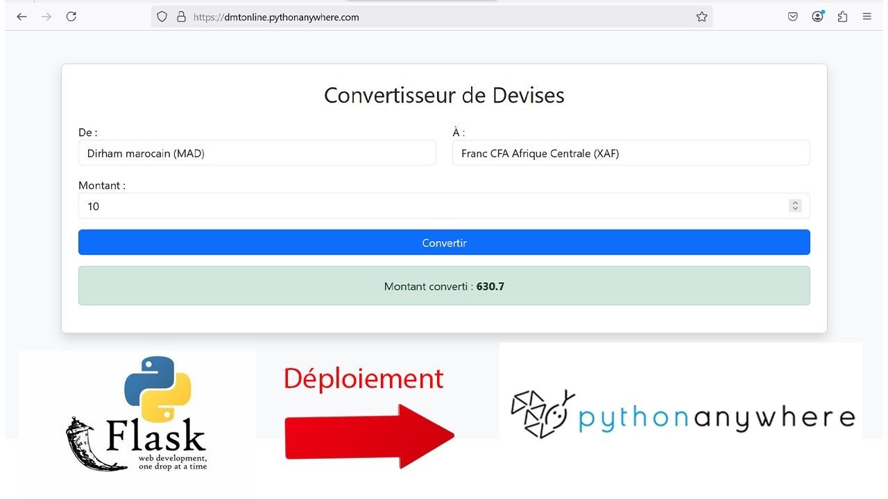 Déployer une application Python Flask sur PythonAnywhere