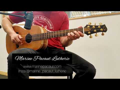 The Zebrano Parlour Guitar - by Marine Pacaut Lutherie @marine.guitars