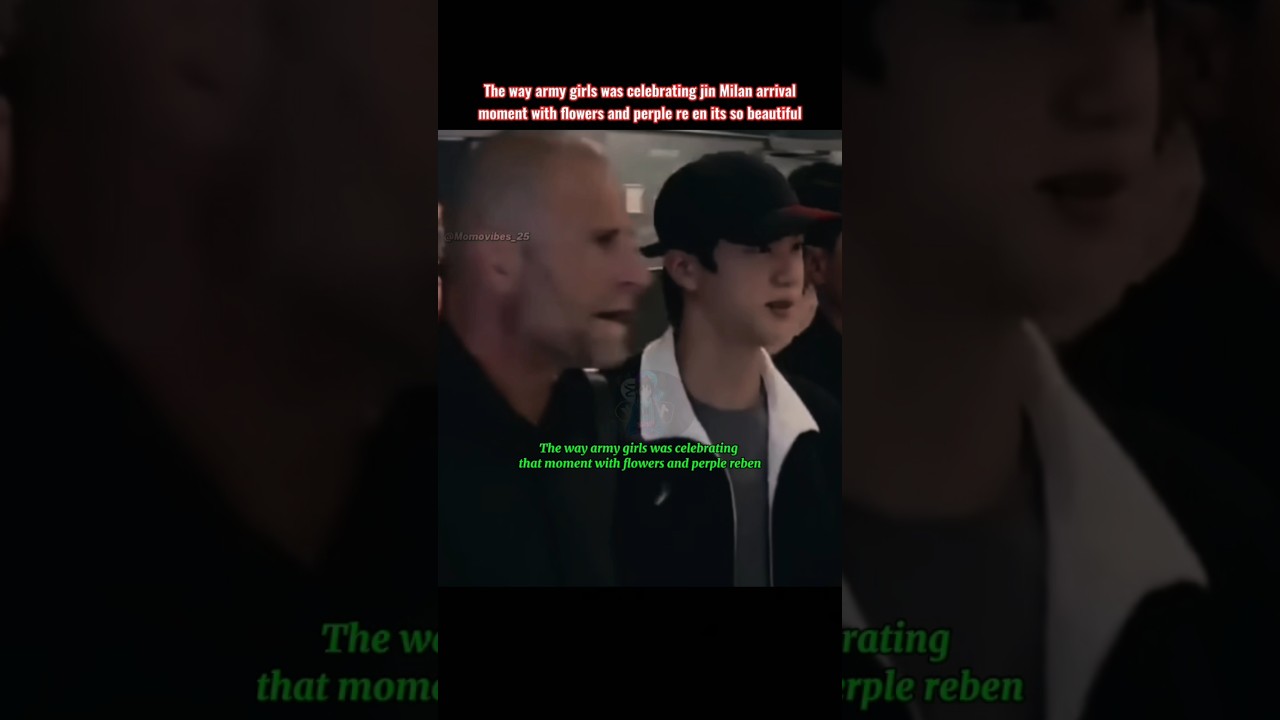 The way army girls was celebrating jin Milan arrival with flowers and perple reben #jin #btsjin