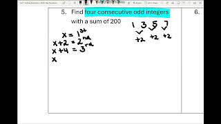 Algebra Made Easy: Consecutive Odd Integers