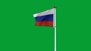russia flag waving green screen 4k free download