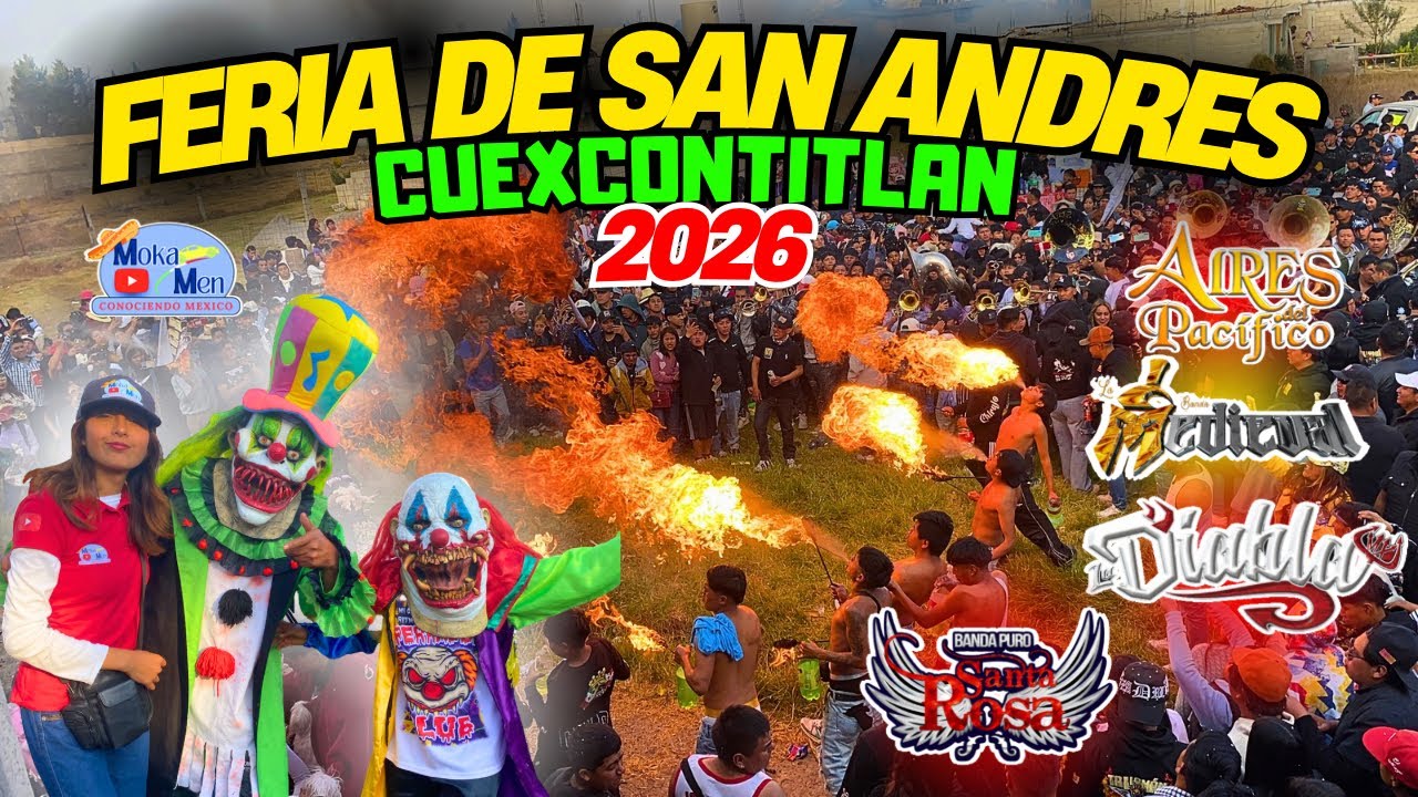 Feria en San Andrés Cuexcontitlan 2026, Carnaval Talismán |Moka Men|