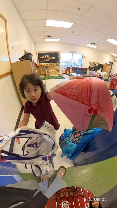 Chloe was excited to carry her bag and mentioned that she had drawn two pictures to her best friends