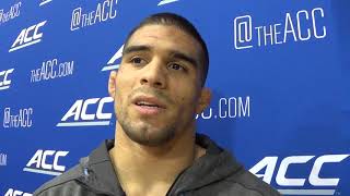 Ethan Ramos of North Carolina 2018 ACC champion at 174 pounds
