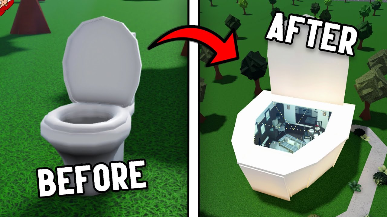 BUILDING A TOILET SHAPED HOUSE IN BLOXBURG - YouTube