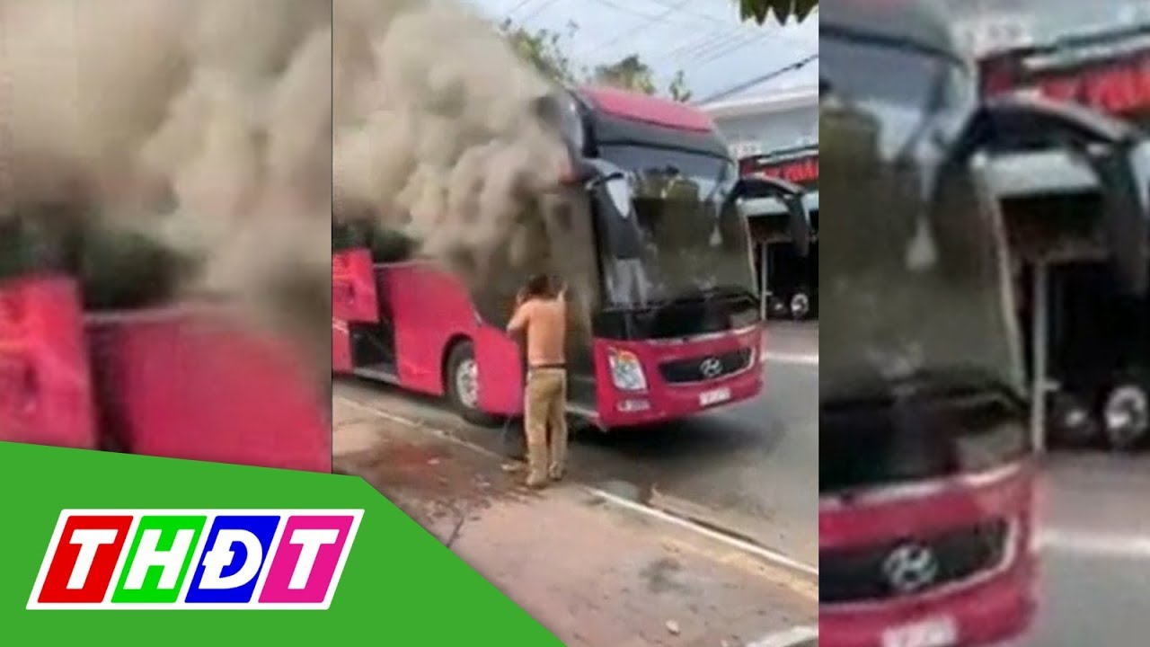 Thắp nhang cúng đầu năm, xe khách mới mua cháy rụi | THDT