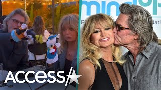 Kurt Russell & Goldie Hawn Play w/ Puppets At Dinner In Adorable Video