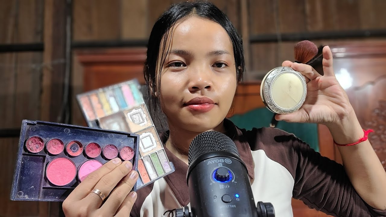 asmr doing your makeup roleplay - YouTube