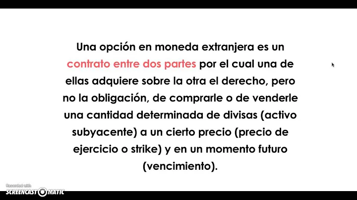 opciones en moneda extranjera LUISA MONGE