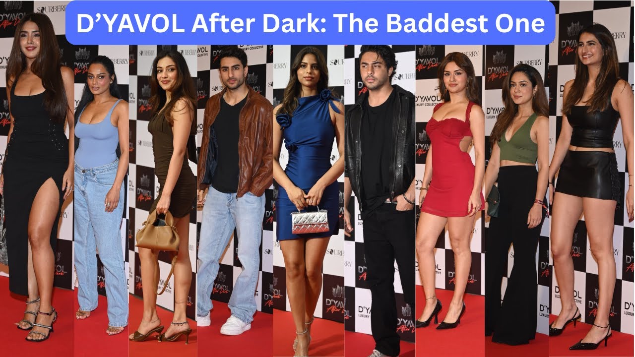 D’YAVOL After Dark: The Baddest One Aryan Khan Suhana Khan Ibrahim Khan, Palak Tiwari #bollywood