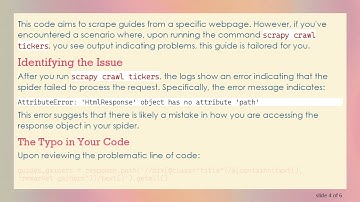 Fixing the Scrapy Yield Issue: Understanding Terminal Output Problems