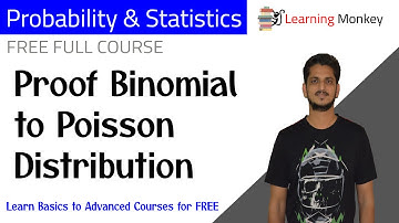 Proof Binomial to Poisson Distribution || Lesson 56 || Probability & Statistics || Learning Monkey