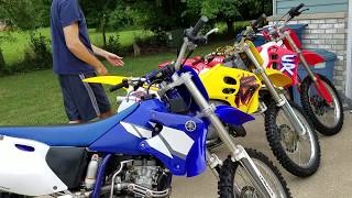 2002 YZ250F starting figured out. Plus the RM125 and CR500R