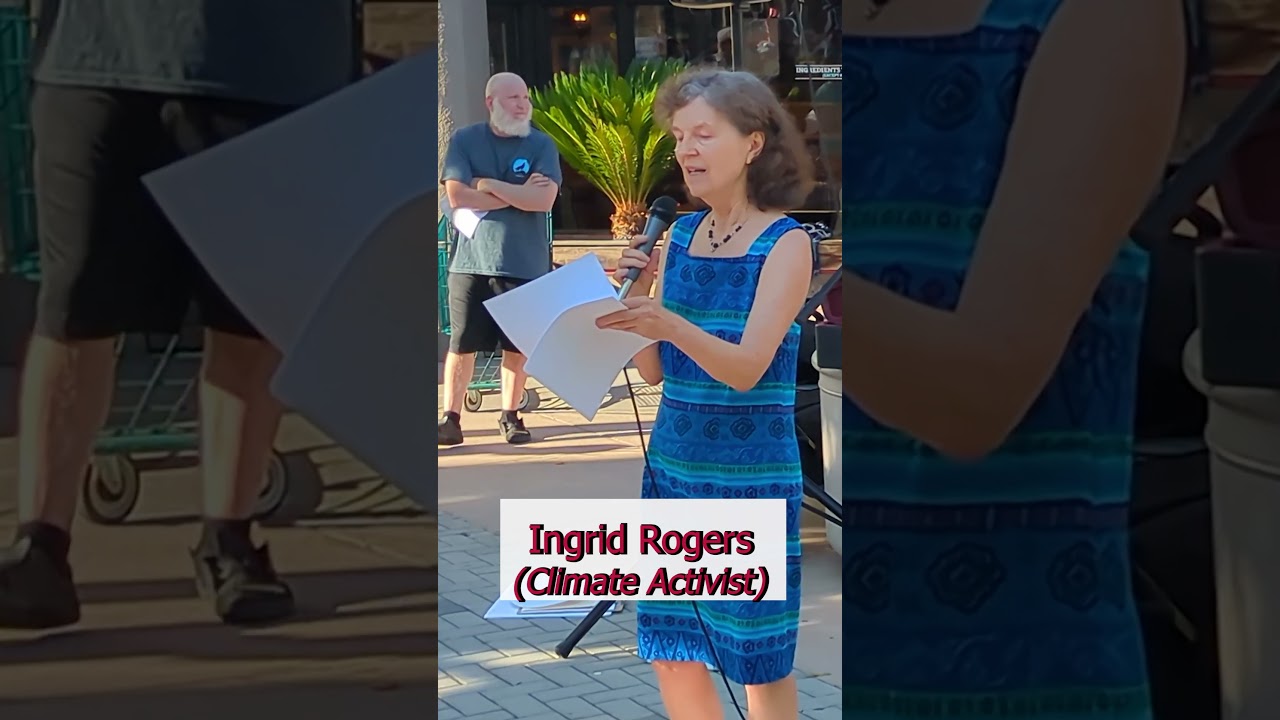 Ingrid Rogers performs at Stand Up for Science and Sanity