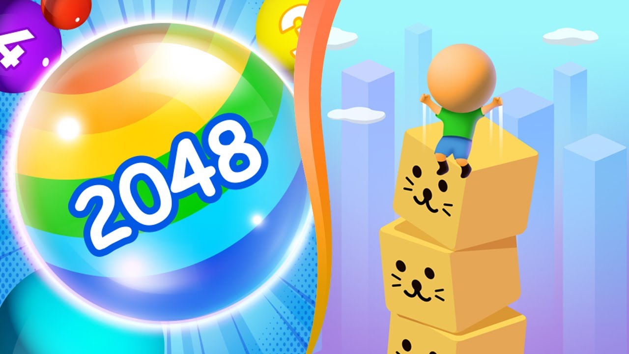 🌂 ♨ Ball Merge 2048 Vs Cube Surfer in Max Levels Gameplay iOS,Android Update All Trailers FDOP34E7G