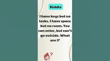 I have keys but no locks #riddle #quiz