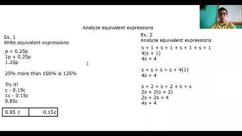 Analyze equivalent expressions
