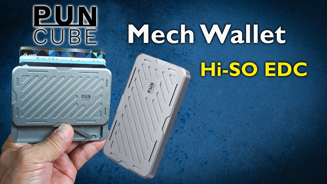 PUNCUBE Mech Wallet 🟠 EDC Safety Fidget. Store your cards safely