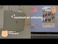 macbook air 2020 unboxing ✿ aesthetic customization