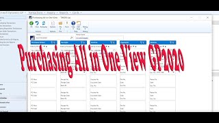 Purchasing All in One View GP2020