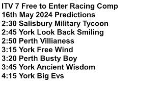 ITV 7 Race Comp 16th May 2024 Predictions screenshot 2