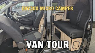 Fully Electric Campervan Tour  Van Tour of Our 2020 Nissan eNV200 40kWh Micro EV Camper