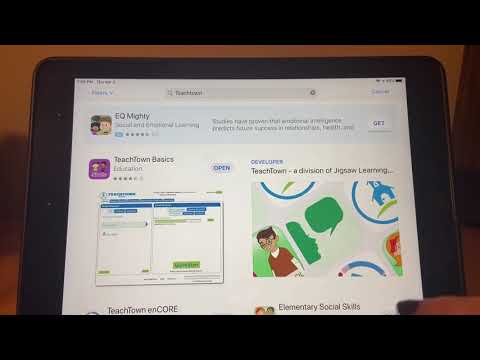 How to log into teachtown social skills (ipad)