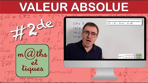 Comprendre la notation I...I (Valeur absolue) - Seconde