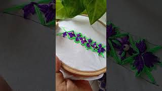 Elegant Borderline Embroidery #shorts #trending #viral #new #foryou #video #ytshorts