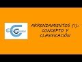 Arrendamientos i concepto y clasificacin