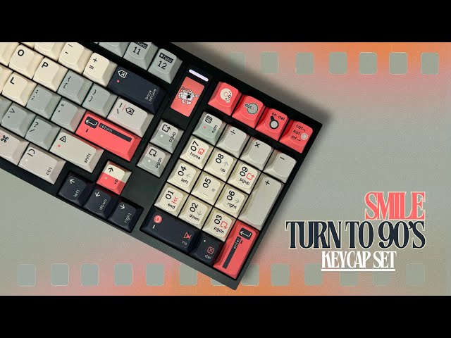 アイドル key, KeyTok Smile Turn To 90's Keycap Set | Unboxing, Sound Tests
