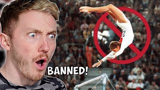 Reacting to BANNED Gymnastics Skills! {Men & Women's}
