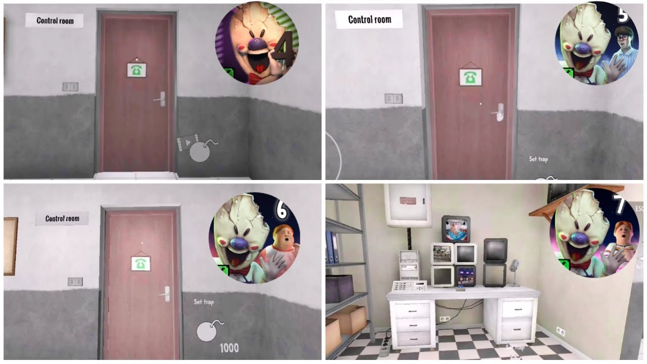 Ice Scream 4,5,6,7 Control Room Evolution - YouTube