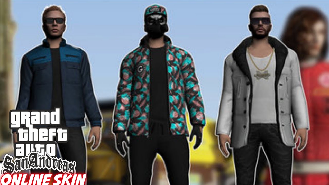 Mod dff skin GTA SANANDREAS skin GTA V online untuk android - YouTube