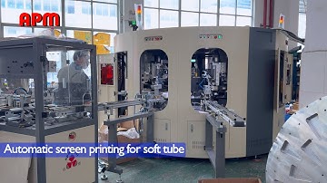 Automatic screen printing machine for soft tube
