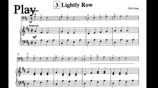 [Slow] Suzuki Cello Book1 “Lightly Row” Piano Accompaniment
