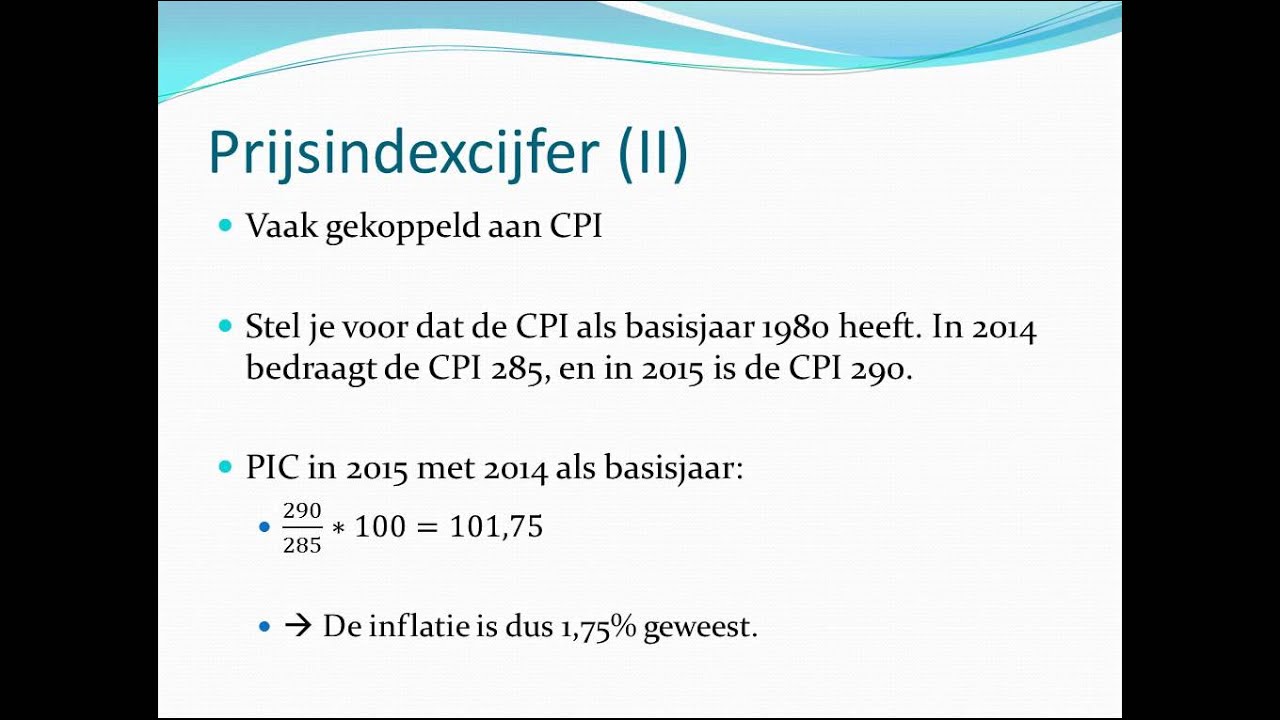 Indexcijfers 3 - RIC, NIC en PIC - YouTube
