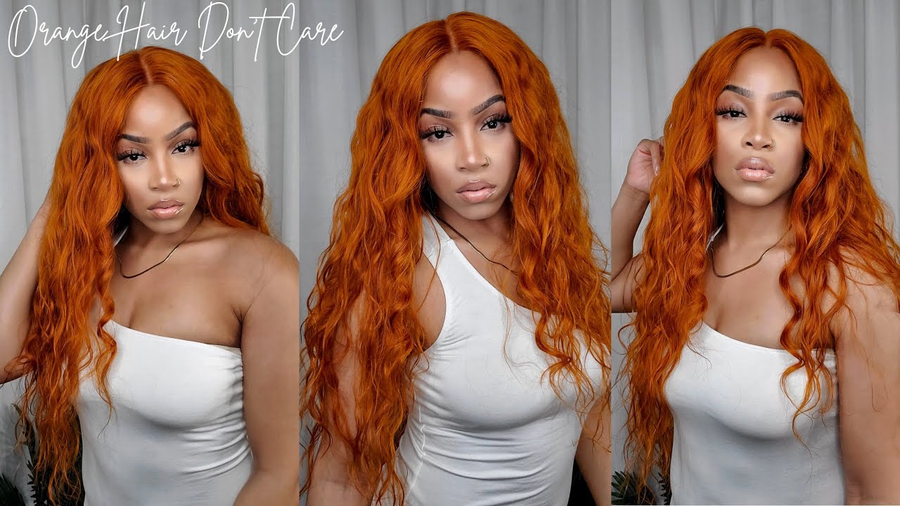 cheap wigs, ginger orange hair, sza inspired orange hair, copper hair, ging...
