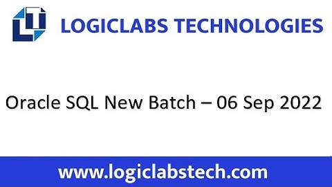 Oracle SQL New Batch Details - 06 September 2022