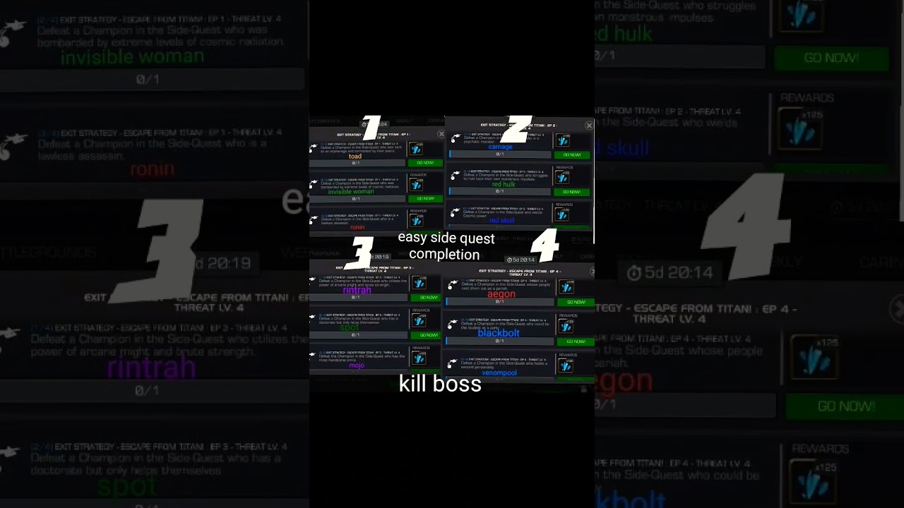 Easy side quest completion all difficulty 