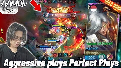 AAMON AGGRESSIVE OUTPLAYS!! PERFECT DAMAGE BUILD TO LEGENDARY PLAYS | Mobile Legends