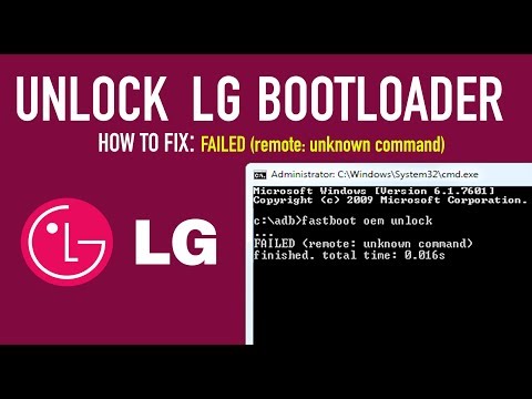 FAILED (remote: device is locked. Cannot flash images) Unknown Command - ADB Fastboot TWRP LG