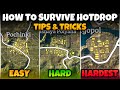 HOW TO SURVIVE HOTDROPS IN BGMI🔥AND PUBG MOBILE TIPS &amp; TRICKS.