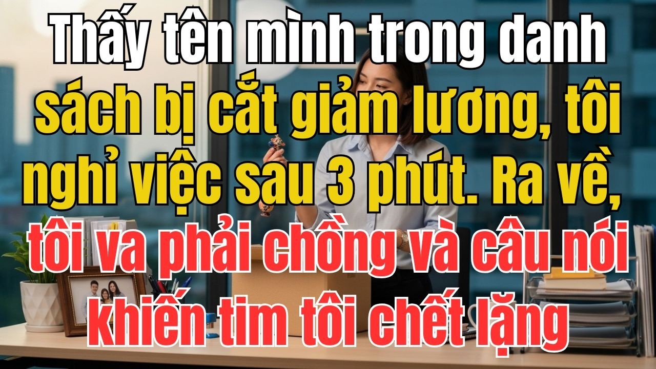 Thấy tên mình trong danh sách bị cắt giảm lương, tôi nghỉ việc sau 3 phút. Ra về tôi va phải chồng